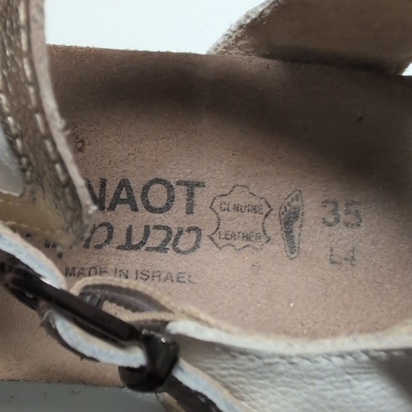 Naot Fiona white wedge sandals womans size 4-4.5 EU 35 - Picture 15 of 16